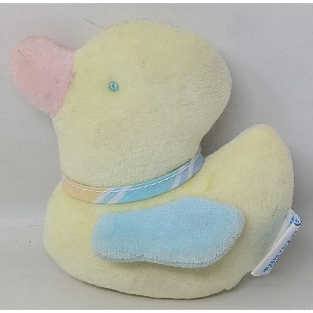 Vintage Eden Duck Pastel Baby Plush‎ Rattle Stuffed Animal Small Cute Y2K 90s